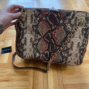 Snakeskin Satchel Handbag NWT